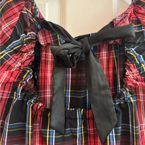 DRAPER JAMES RSVP Plaid Bow 3/4 Sleeve Dress Size Large - Picture 4 of 7
